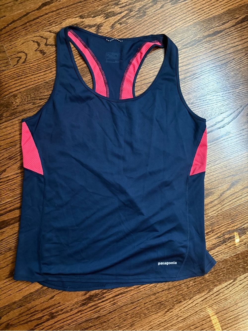 Patagonia Navy with Hot Pink Athletic Racerback Tank